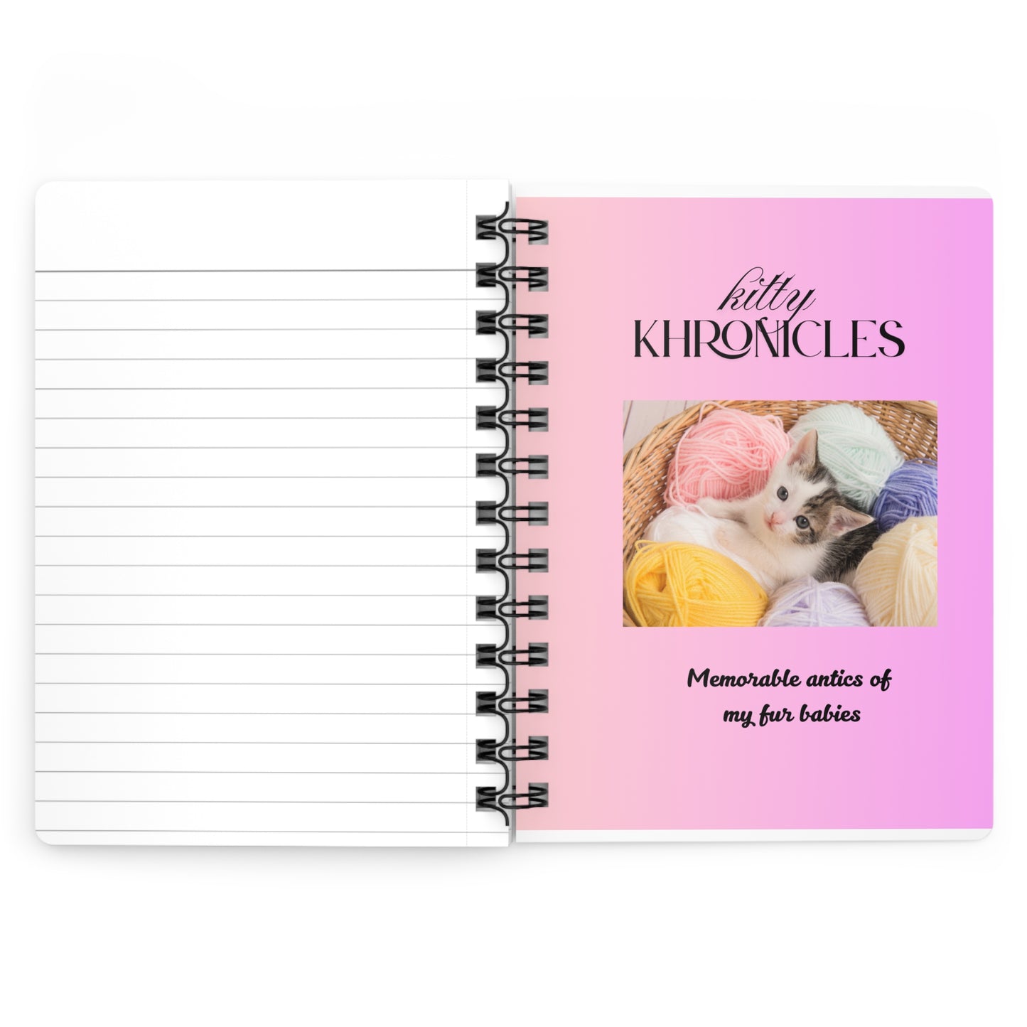 Kitty Khronicles Spiral Bound Journal – Capture Your Feline Adventures